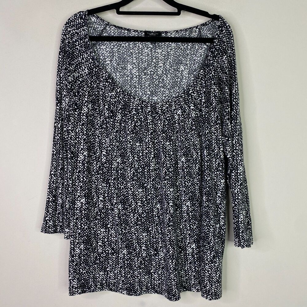 Talbots 3/4 Sleeve Scoop Neck Blouse Women's Size XL